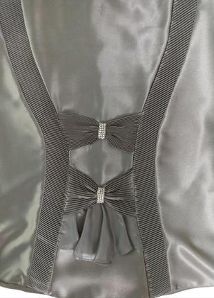 Красивая праздничная черная юбка с бантом3 фото