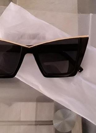 Окуляри очки uv400 гострі чорні темні стильні модні нові6 фото