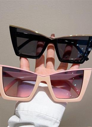 Окуляри очки uv400 гострі чорні темні стильні модні нові3 фото