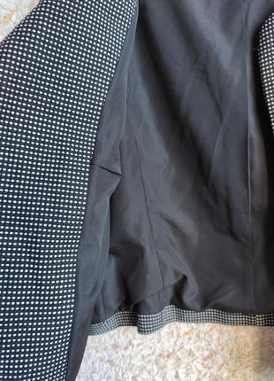 Женский пиджак черный жакет нарядный блейзер брендовый гусиная лапка next6 фото