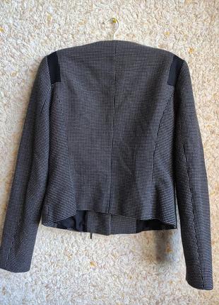 Женский пиджак черный жакет нарядный блейзер брендовый гусиная лапка next4 фото