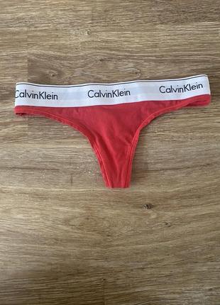 Шикарные, базовые, трусики, бикини, коттоновые, красного, цвета, от дорогого бренда: calvin klein 👌