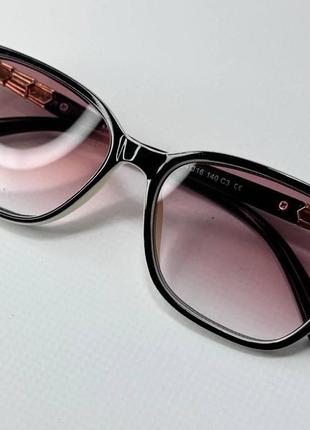 Корректирующие очки для зрения женские бабочки в пластиковой оправе коричневый, +0.755 фото