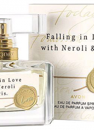 Парфумерна вода falling in love with neroli & iris для неї avon tta, 30 мл