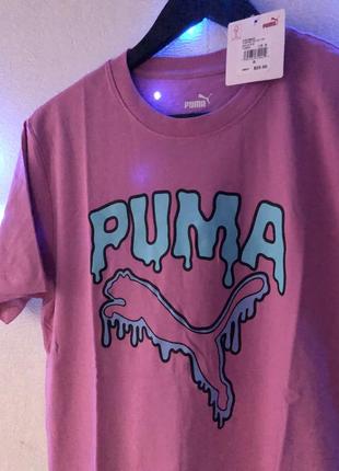 Футболка puma big logo melted cat7 фото