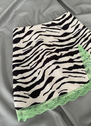 Яркая юбка в принт зебры shein3 фото