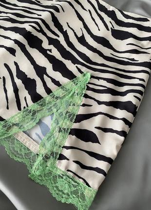 Яркая юбка в принт зебры shein7 фото