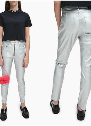 Брюки эко кожа calvin klein