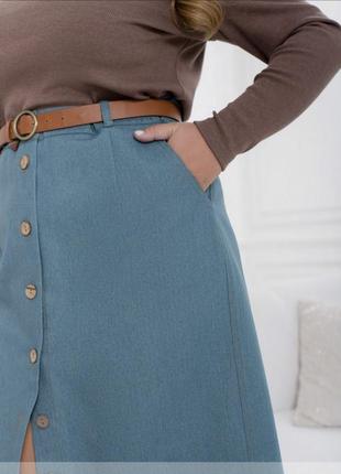 Качественная, стильная джинсовая юбка3 фото