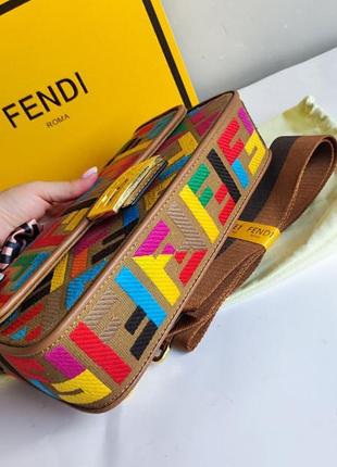 Брендовая разноцветная сумка текстиль4 фото