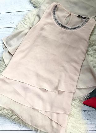 Ассиметричная персиковая блуза с украшением newlook2 фото