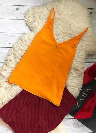 Майка базовая блуза шифон яркая topshop