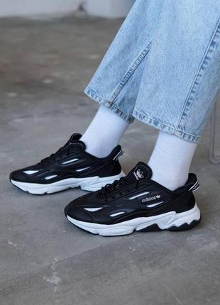 Мужские кроссовки adidas ozweego cеlox black white 2 / smb