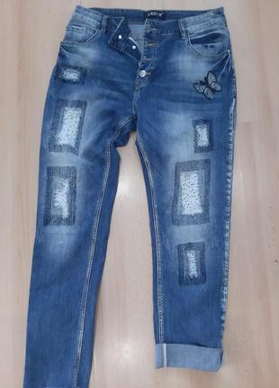 Стильні джинсові подовжені капрі lady n . розмір 30 (l)3 фото