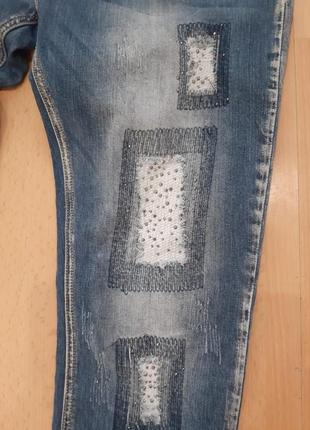 Стильні джинсові подовжені капрі lady n . розмір 30 (l)2 фото
