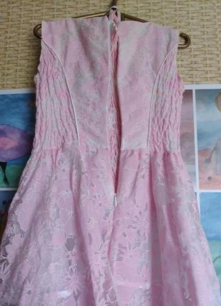 Розовое пышное длинное платье на выпускной на рост 1283 фото