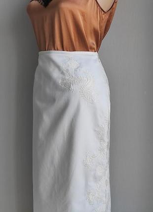 Юбка юбка laura ashley коттон вышивка2 фото