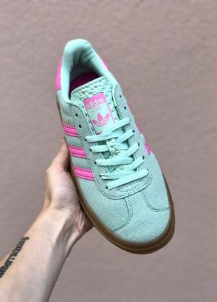 Знижка adidas gazelle bold масивні бірюзові кеди висока платформа весна літо массивные кеды высокая подошва деми мятные бирюзовые розовые скидка2 фото