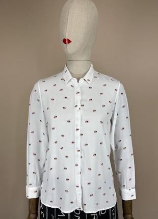 Bimba y lola сорочка дрібний принт кежуал рубашка блуза3 фото