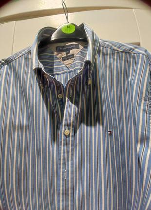 Качественная хлопковая рубашка с мужского плеча оригинал2 фото