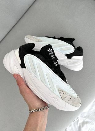 Топ! женские кроссовки adidas ozelia white black