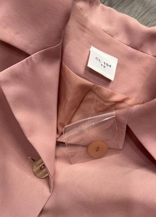 Новый оверсайз жакет пиджак блейзер нежно розовый пышная роза лососевый3 фото