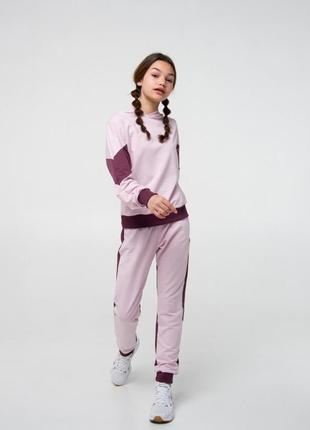 Спортивний костюм (толстовка + штани) для дівчинки smil 117301 рожевий4 фото