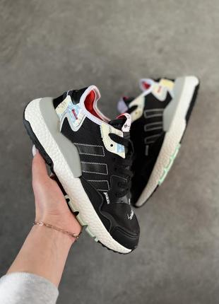 Мужские кроссовки adidas nite jogger black white 40-41-42-44