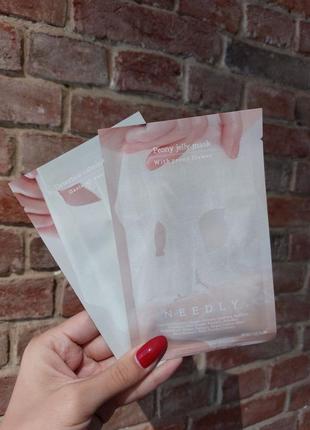 Освітлююча тканинна маска для обличчя needly peony jelly mask