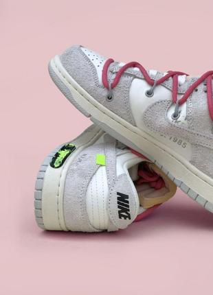 Женские кроссовки серые nike sb dunk low off white lot 176 фото