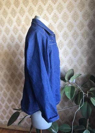 Джинсовая женская куртка -рубашка  размер 58-602 фото