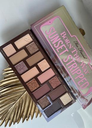 Палітра too faced born this way sunset stripped eyeshadow palette6 фото