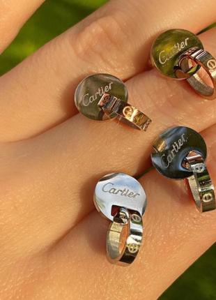Серьги в стиле cartier медицинская сталь stainless steel