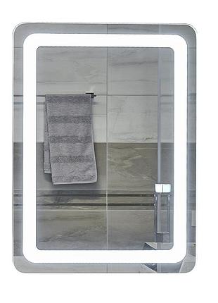 Зеркало unio mrr-04 sqr-ra-h 600 x 800 mm led fl с подогревом