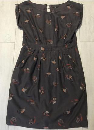 Платье с прикольным принтом птички совы