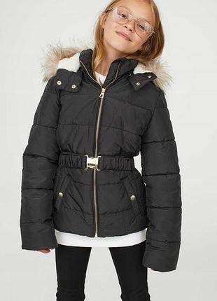 12-13 лет 158 см h&amp;m фирменная подростковая очаровательная курточка куртка стеганая с капюшоном