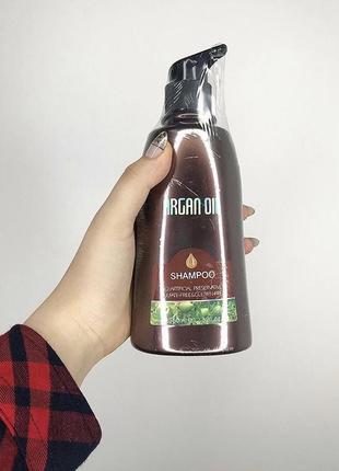 Безсульфатный шампунь для волос с аргановым маслом 350 мл, bingo morocco argan oil1 фото