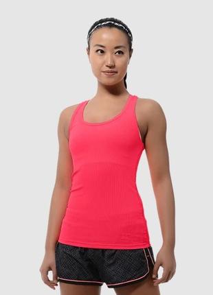 Спортивна яскрава рожева майка under armour жіноча бігова футболка топ фуксія