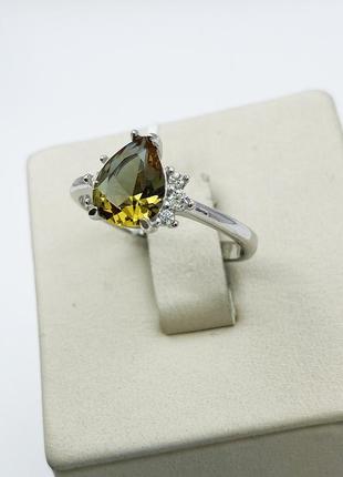 Кольцо серебряное с султанитом 17,5 2,29 г