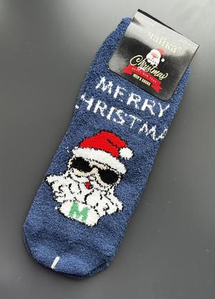 Носки мужские с рисунком махра микрофибра 41-47