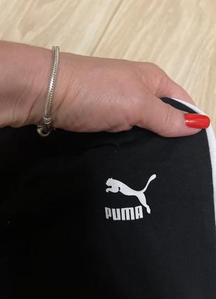 Puma лосины леггинсы пума оригинал бренд классные чёрные с лампасами для спорта фитнеса5 фото