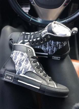 Кроссовки женские высокие b23 sneakers high top black демисезон, весна-осень