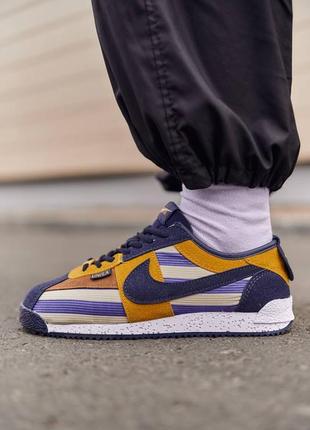 Жіночі стильні якісні демісезонні кросівки nike Nets cortez x union blue yellow, кортес