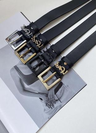 Ремінь пояс жіночий шкіряний в стилі ysl / ремень пояс женский кожаный