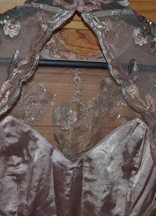 Роскошное богатое платье, вышивка, кружево, паетки, фатин, премиум бренд, люкс,