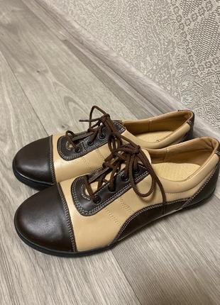 Кеды мокасины кожаные