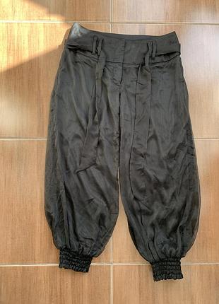 Готичные готические штаны брюки шаровары панталоны капри двухслойные шифон