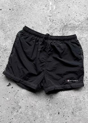 Champion Ausa vintage black men’s nylon shorts винтажные, нейлоновые шорты