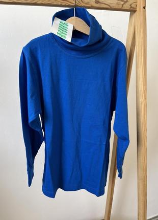 Синяя водолазка синий гольф электрик кофта под шею осенней одежды