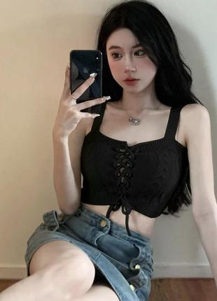 Вязаный топ, топик